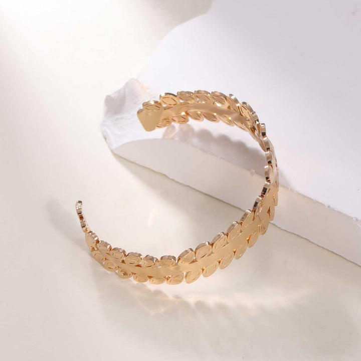 Women Open Bangle in Modern Bamboo Design Nin Boutique