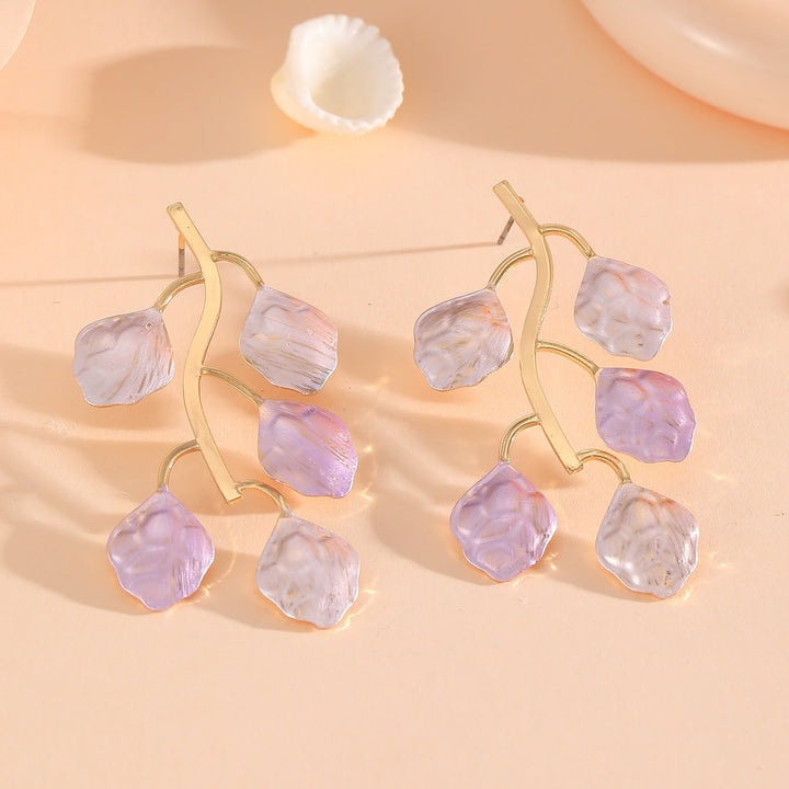Women's earrings with floral petals and high-quality finish Nin Boutique