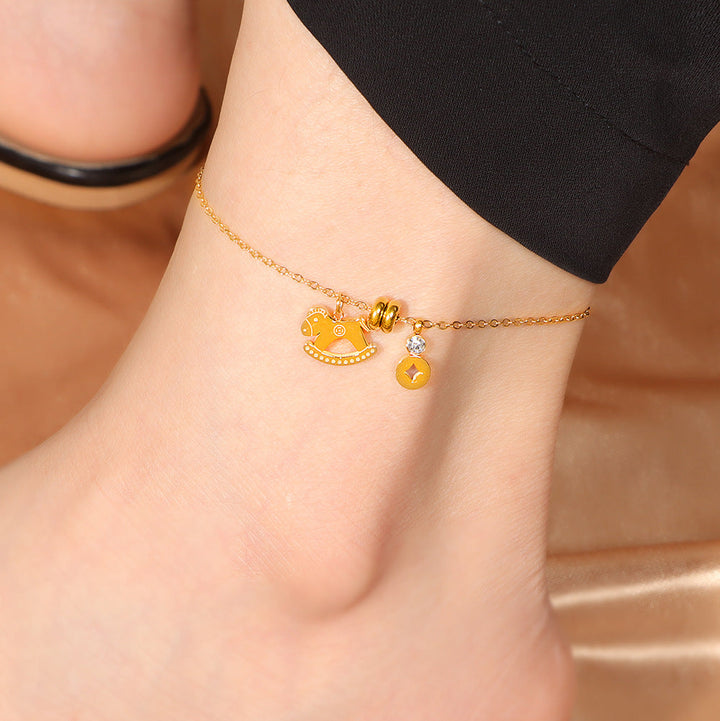 Women's fashion anklet with playful charms Nin Boutique
