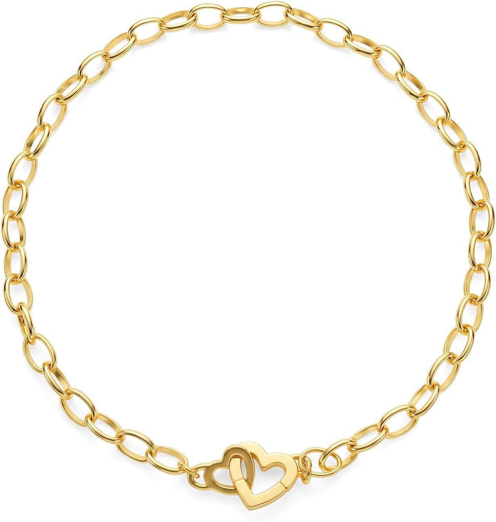 Women's anklet with heart-shaped accents and delicate chain design Nin Boutique
