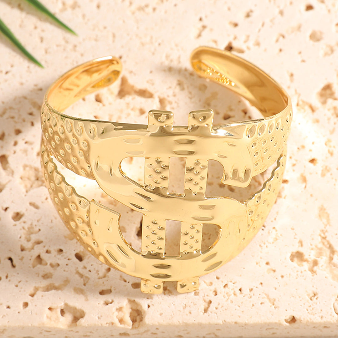 Women's Open Bangle with Artistic Coral Pattern Nin Boutique
