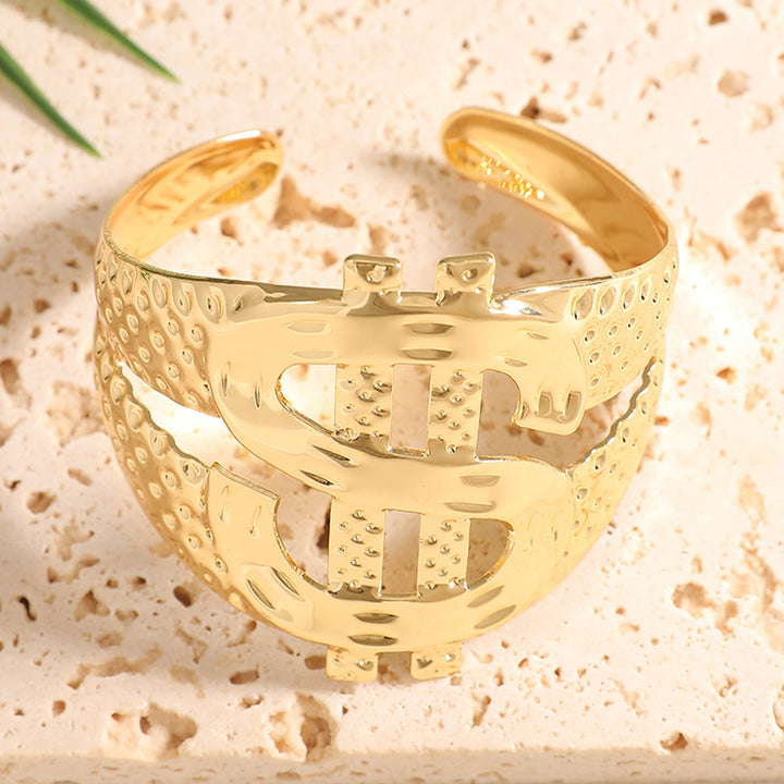 Women's Open Bangle with Artistic Coral Pattern Nin Boutique