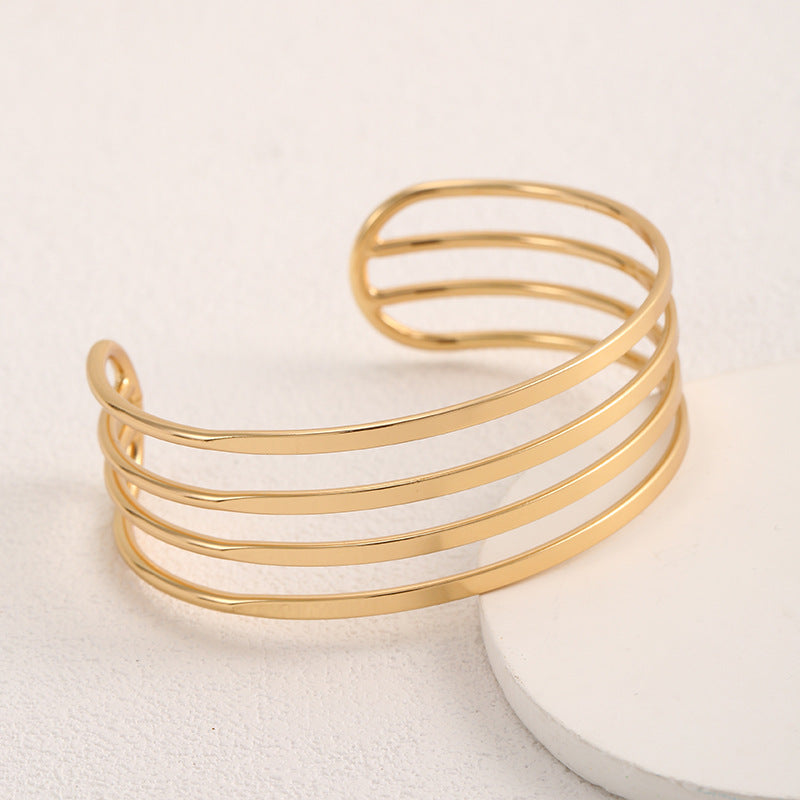 Women Open Bangle with Artistic Spiral Design Nin Boutique