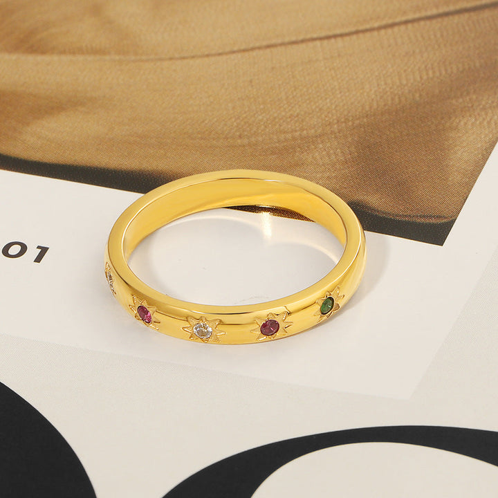 Women's trendy ring with sparkling stone details Nin Boutique