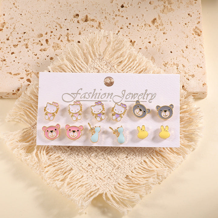 Women’s Earrings Set with Fruity Design Nin Boutique