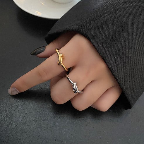 Women Open Ring with elaborate knot design Nin Boutique