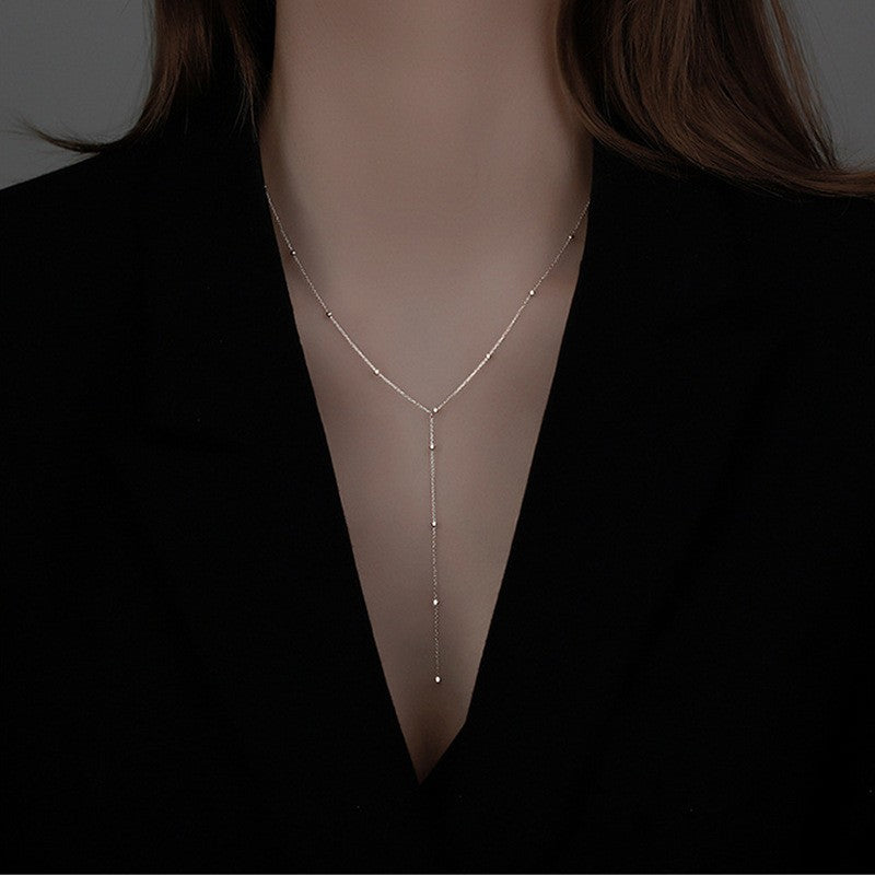 Women's delicate necklace with sparkling zirconia spheres Nin Boutique