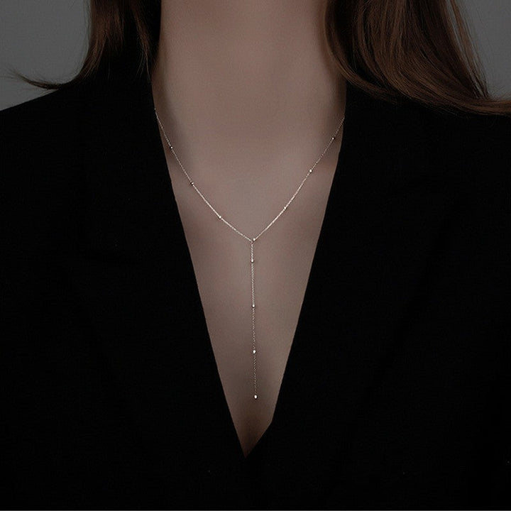 Women's delicate necklace with sparkling zirconia spheres Nin Boutique
