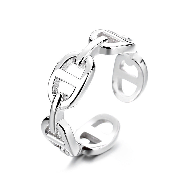 Women's ring with modern chain design and high-quality gold surface Nin Boutique