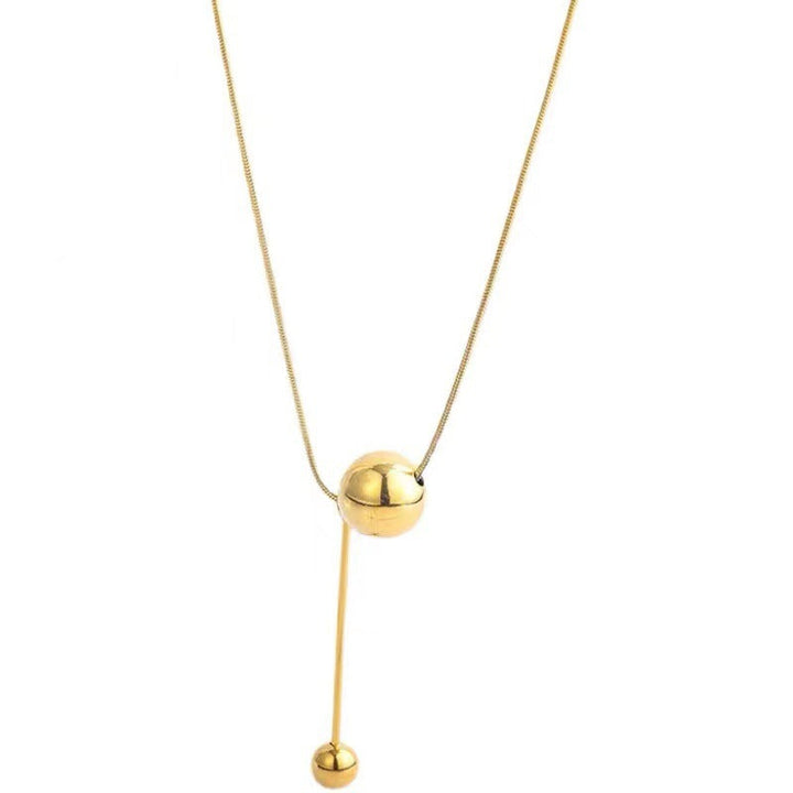 Women's necklace with modern, minimalist design and unique ball details Nin Boutique
