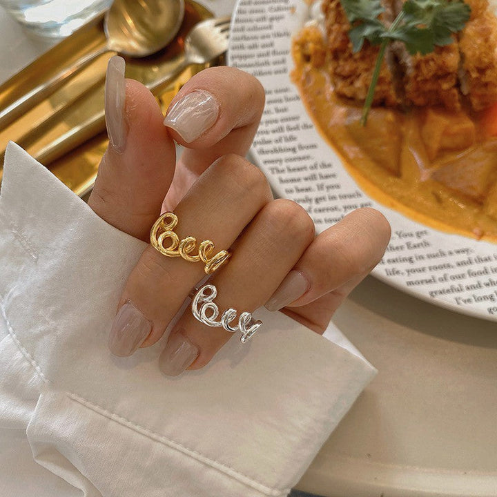 Women's Open Ring with Curved Design Nin Boutique