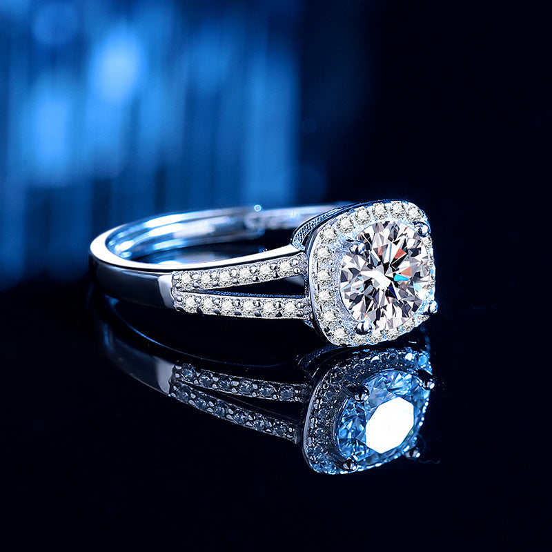 Women's Delicate Engagement Ring with Sparkles of Zirconia and Precise Setting Nin Boutique