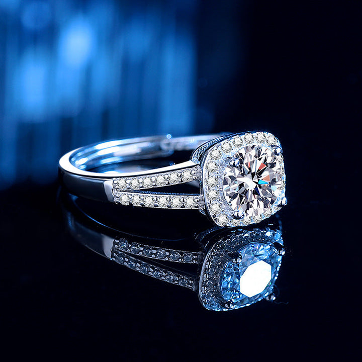 Women's Delicate Engagement Ring with Sparkles of Zirconia and Precise Setting Nin Boutique