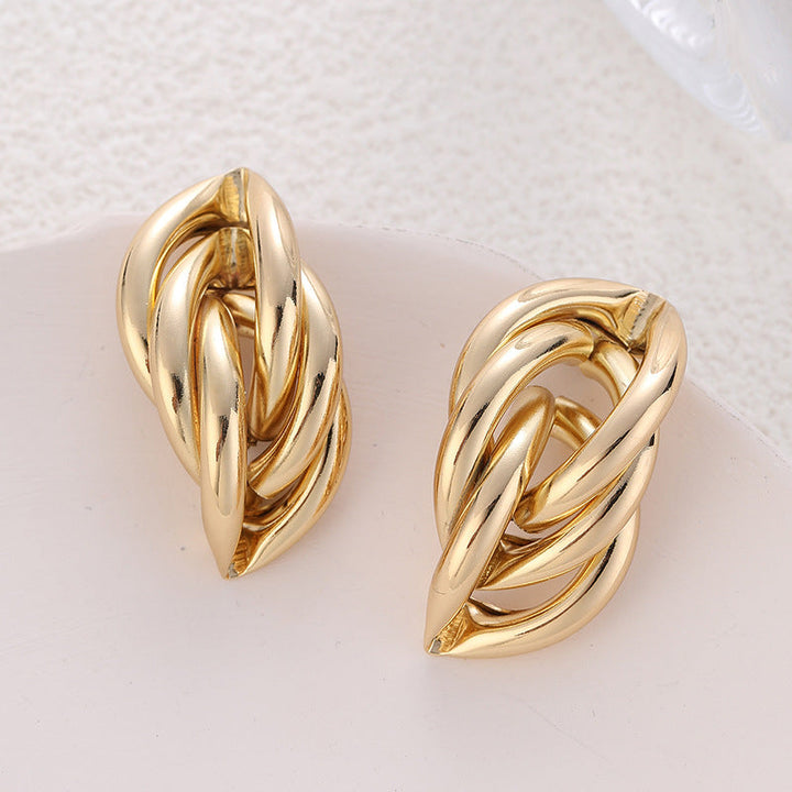 Women's earrings with elegant twisted design Nin Boutique