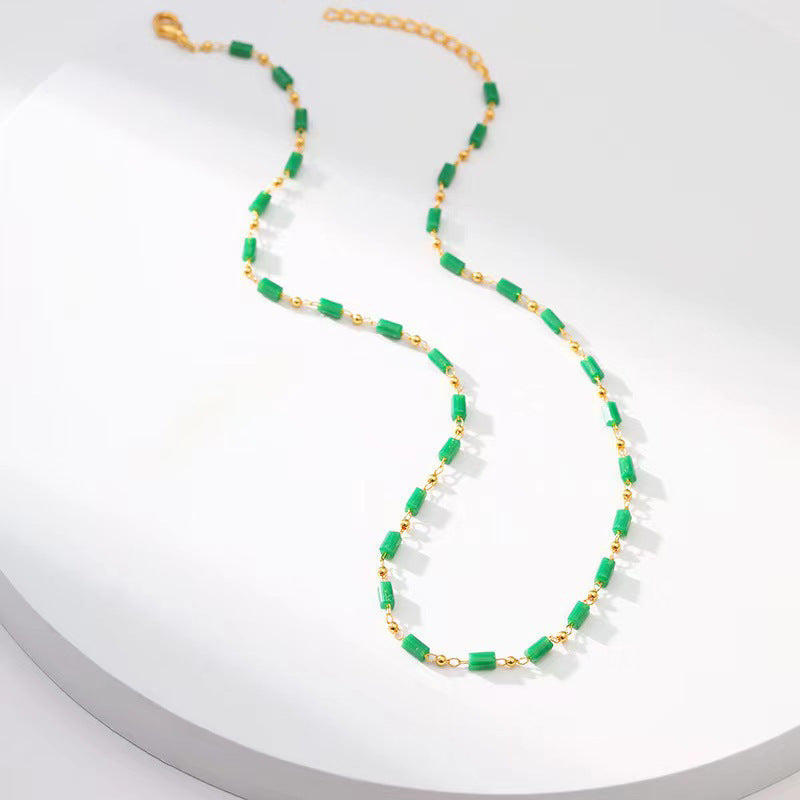 Ladies ankle bracelet made of fine materials with colorful beads Nin Boutique