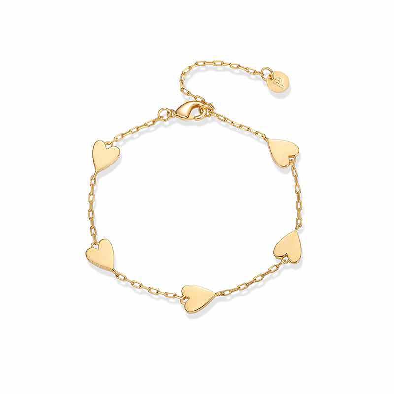 Ladies ankle bracelet with delicate heart pendants and dainty chain design Nin Boutique