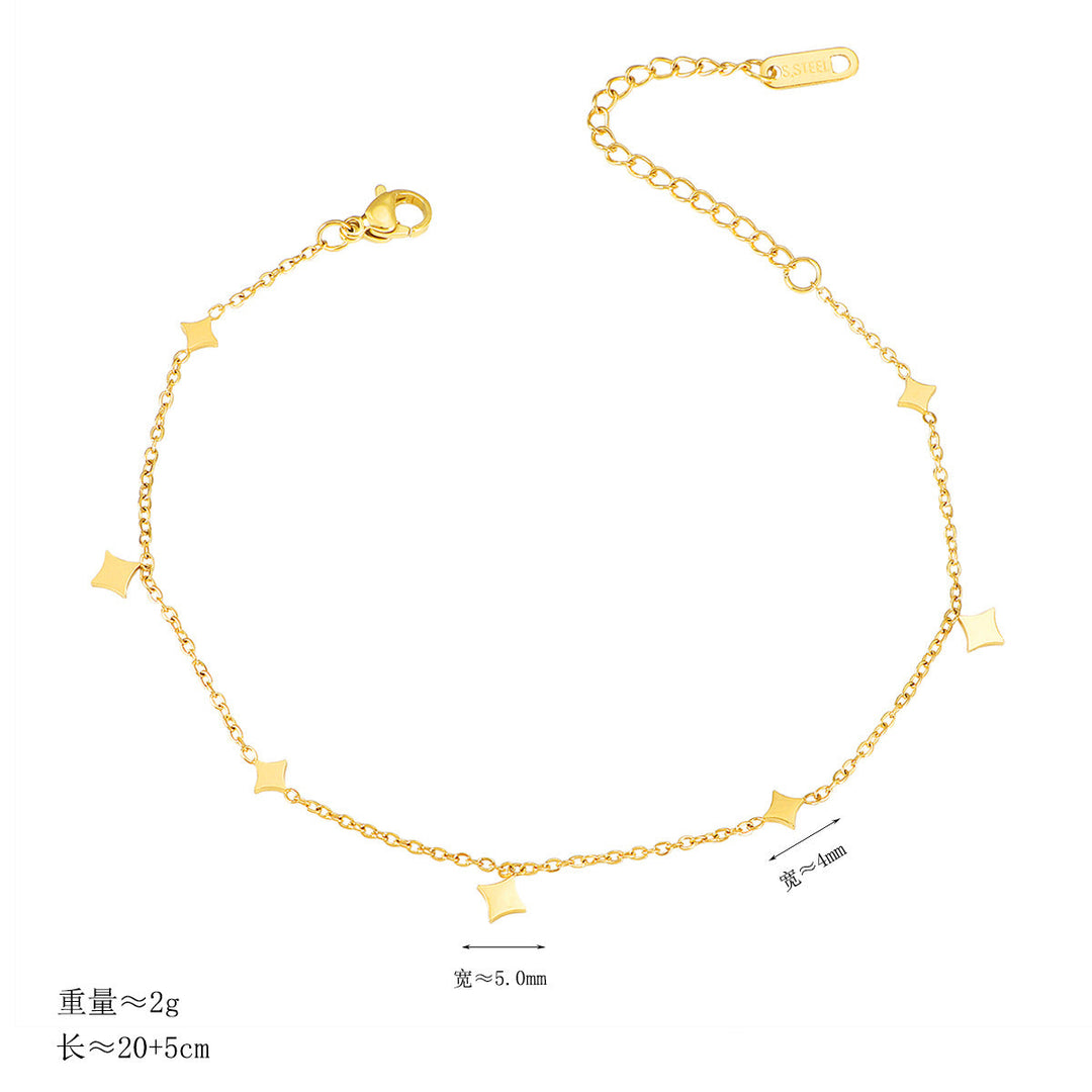 Ladies ankle bracelet with sparkling geometric elements Nin Boutique
