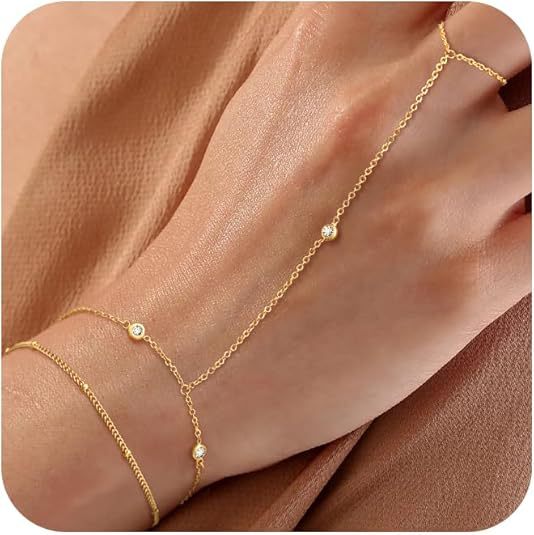Ladies ankle bracelet with sparkling zirconia elements and elegant chain structure Nin Boutique