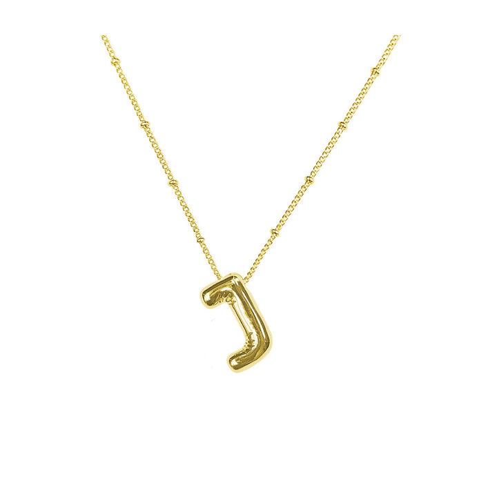 Women's necklace with a curved minimalist pendant and high-quality link chain Nin Boutique