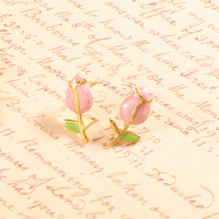 Ladies earrings in artistic rose design Nin Boutique 1784077380