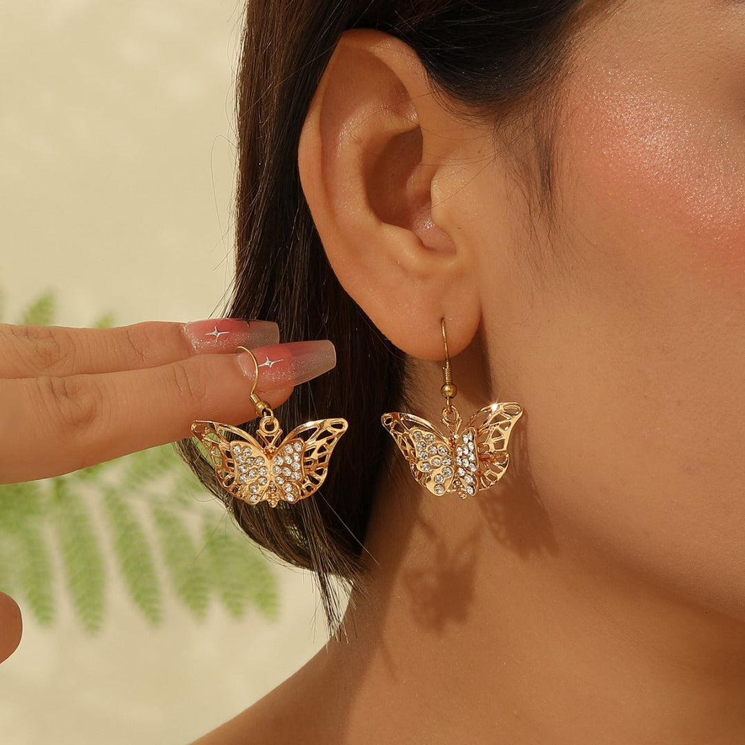 Ladies earrings with intricate butterfly design Nin Boutique