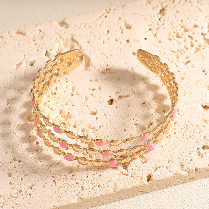 Women's Open Bangle with Artistic Relief Design Nin Boutique