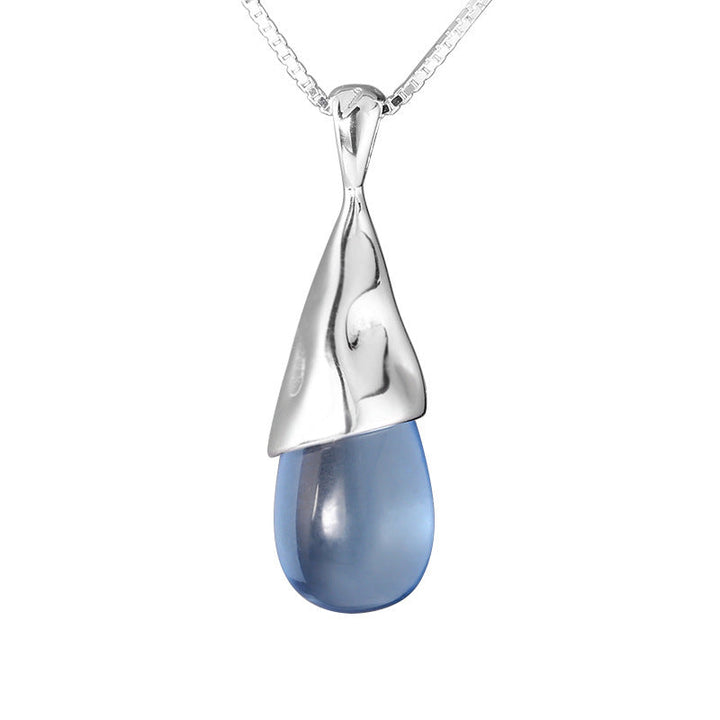 Ladies Beautiful Teardrop Necklace with Artistic Pendant Nin Boutique