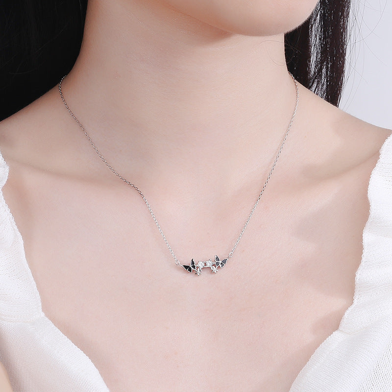 Women's necklace with delicate butterfly design and sparkling zirconia Nin Boutique