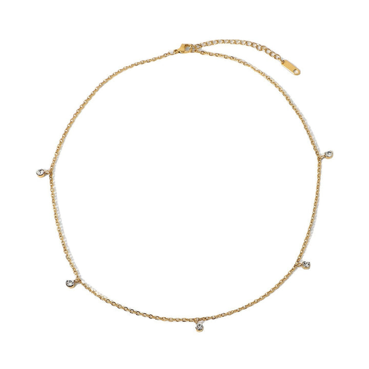 Women's anklet with sparkling zirconia details and elegant chain design Nin Boutique