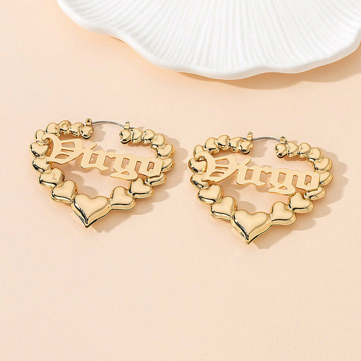 Women’s earrings with unique heart design and astrological element Nin Boutique