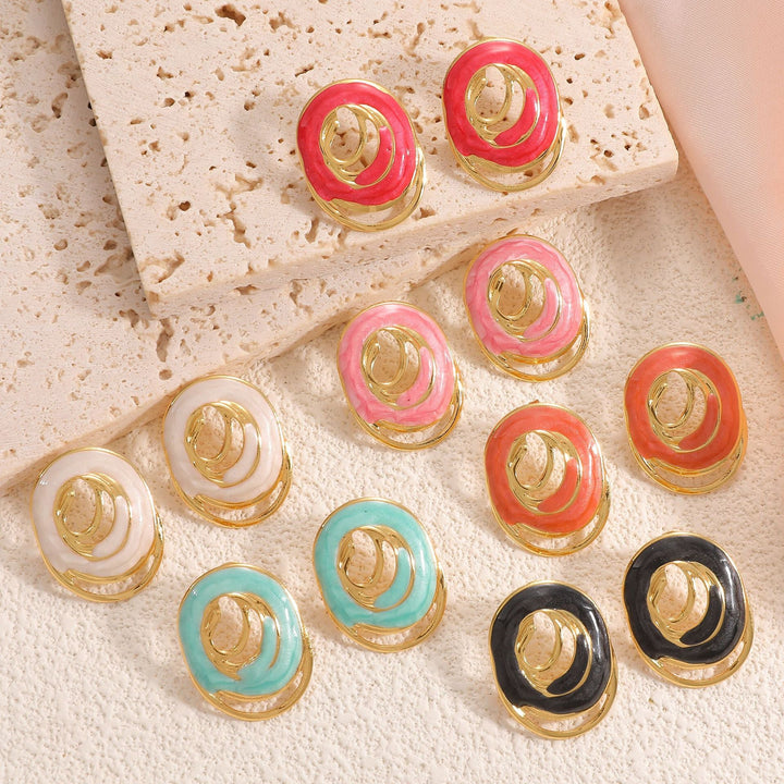 Women's earrings with artistically spiral-shaped design Nin Boutique
