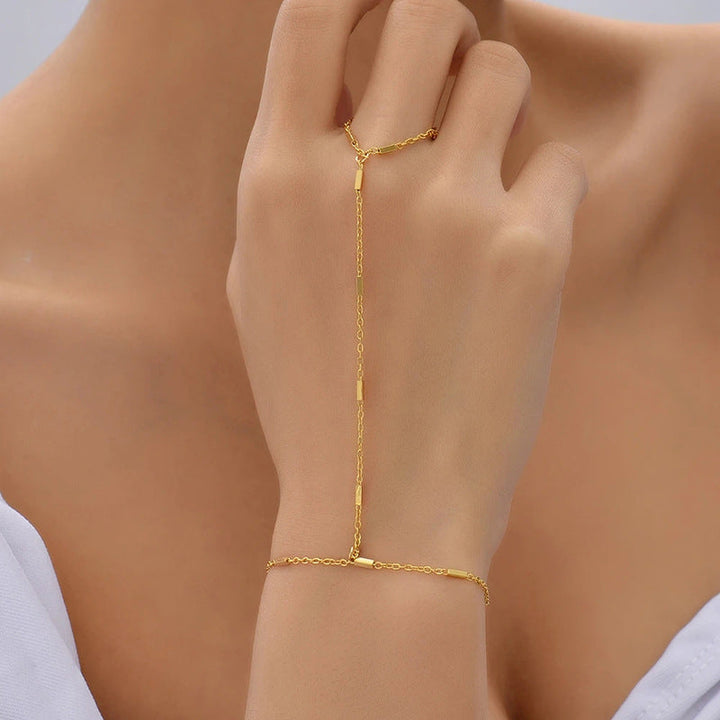Women's anklet with elegant link design and sparkling accents Nin Boutique