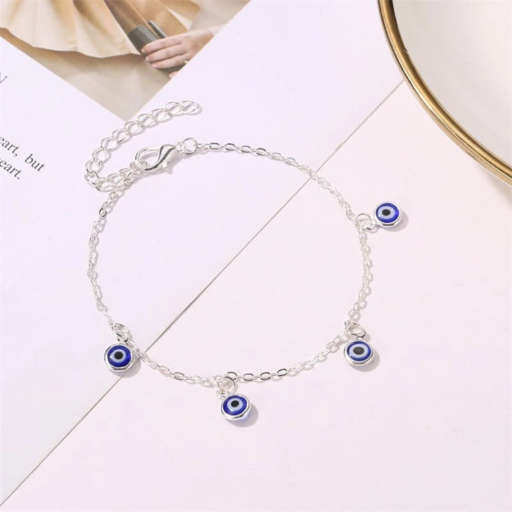 Women's ankle bracelet with protective eye charms Nin Boutique