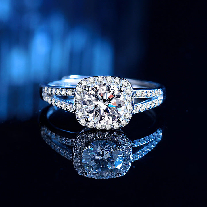 Women Elegant Engagement Ring with Sparkling Zircon Nin Boutique
