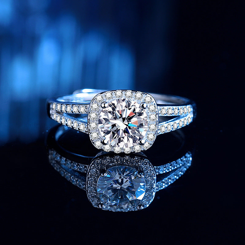 Women's Delicate Engagement Ring with Sparkles of Zirconia and Precise Setting Nin Boutique