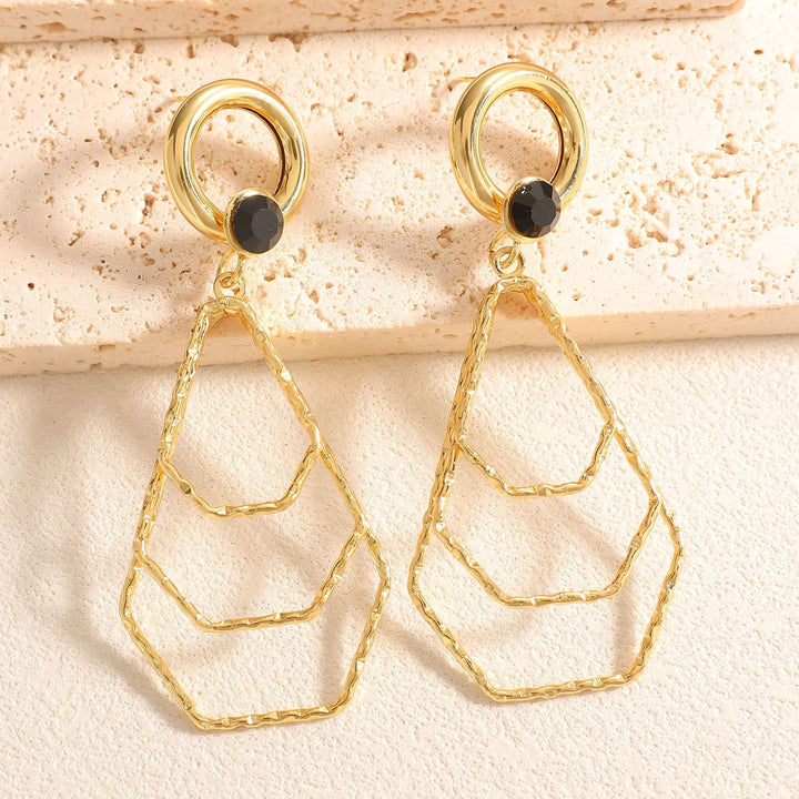 Ladies earrings with modern, geometric design Nin Boutique