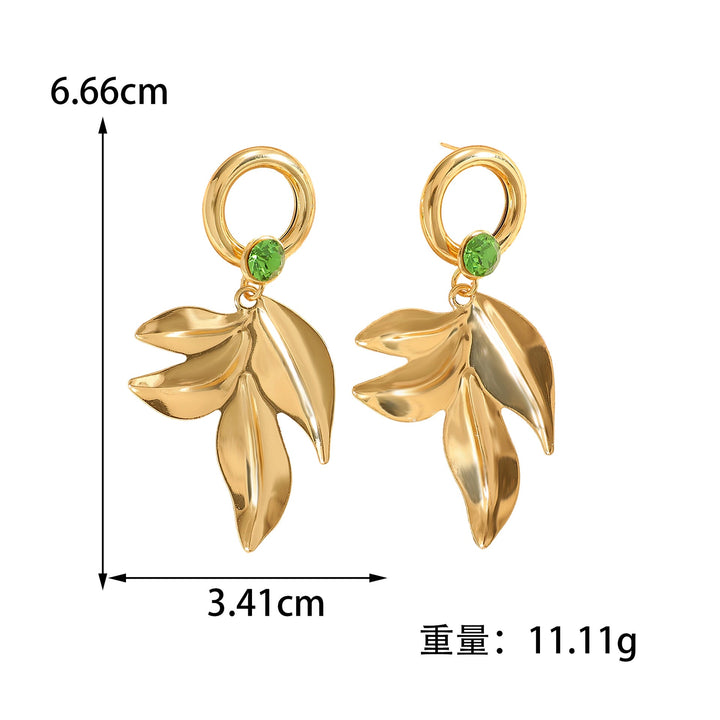 Women's earrings with artistic leaf design Nin Boutique