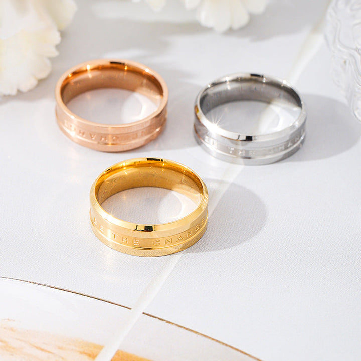 Women’s ring with engraved message and elegant design Nin Boutique