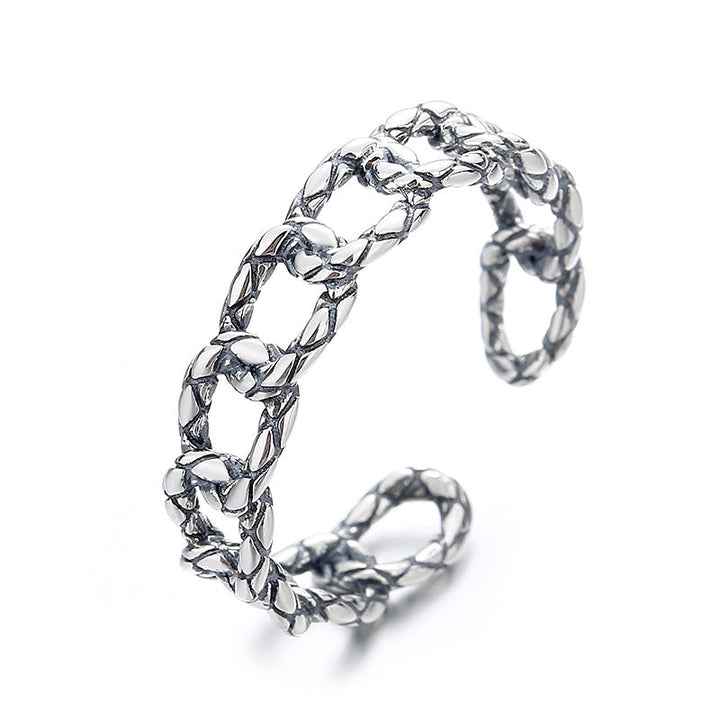 Women's Open Ring with Creative Chain Pattern Nin Boutique