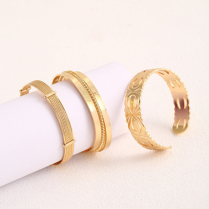 Women's Open Bangle with Elegant Structural Design Nin Boutique
