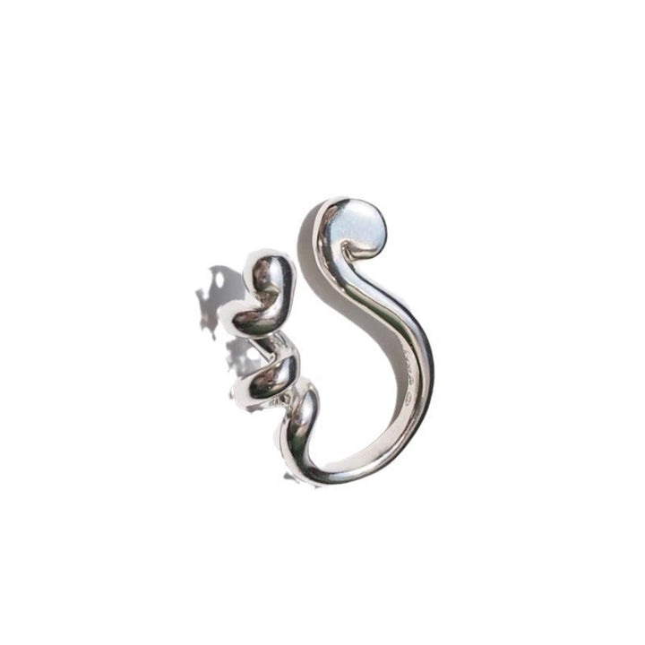Women's open ring with creative wave and spiral design Nin Boutique