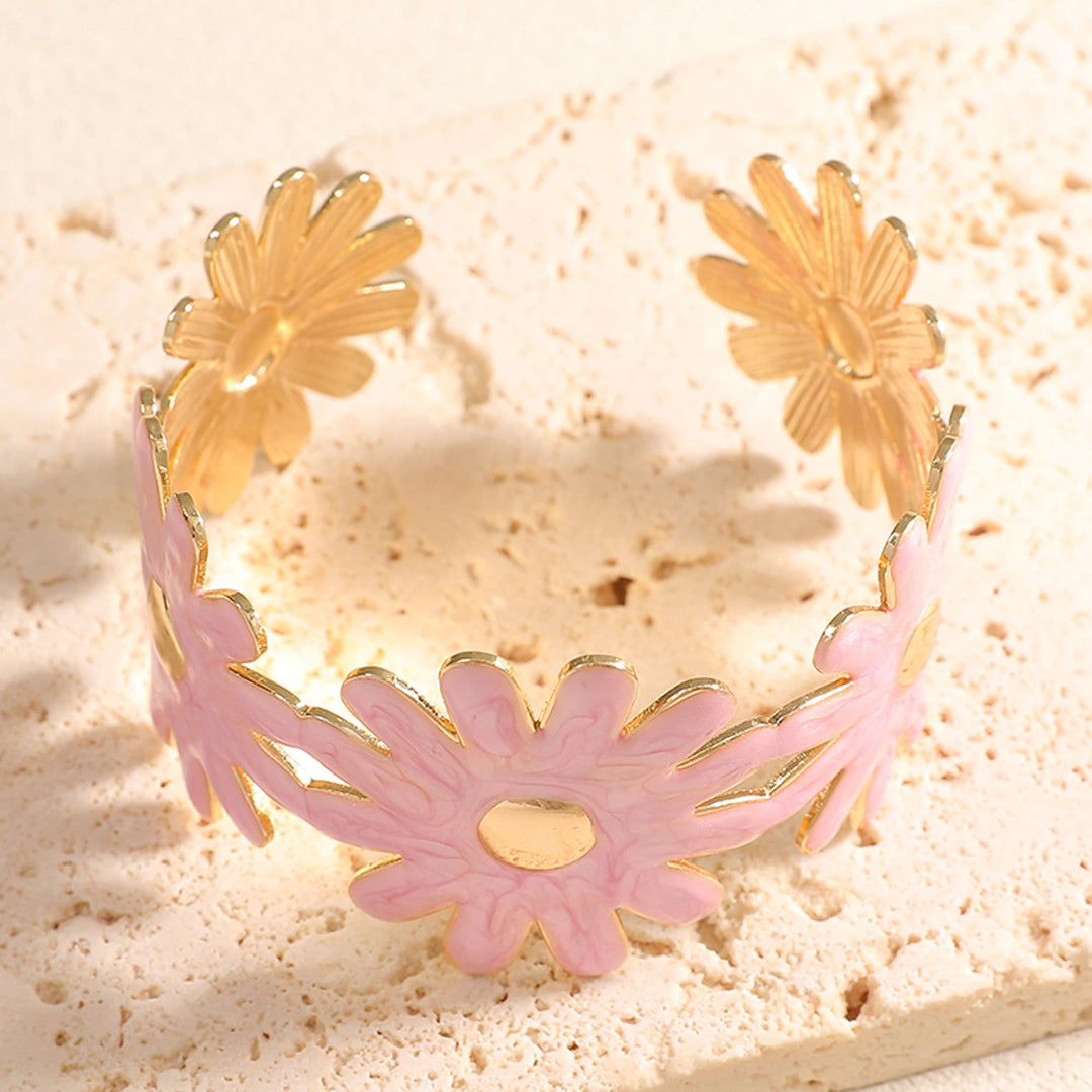 Women's Bangle with Floral Flower Pattern Nin Boutique