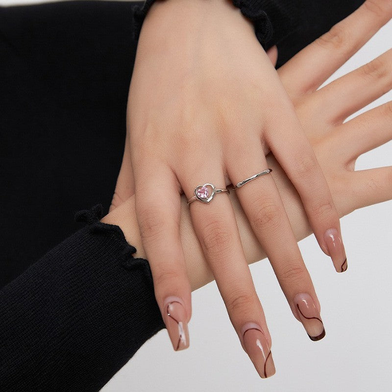 Ladies Ring with heart-shaped zircon Nin Boutique