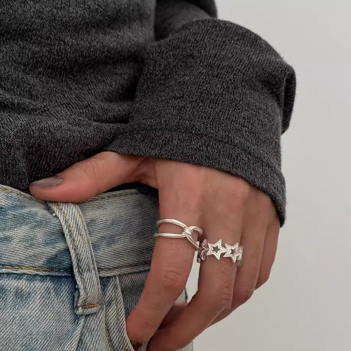 Women's Ring with Sparkling Star Pattern Nin Boutique