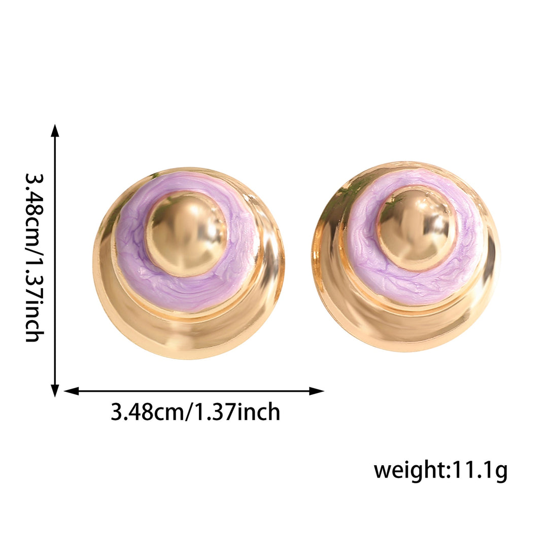 Women's earrings with shiny circles and elaborate color design Nin Boutique