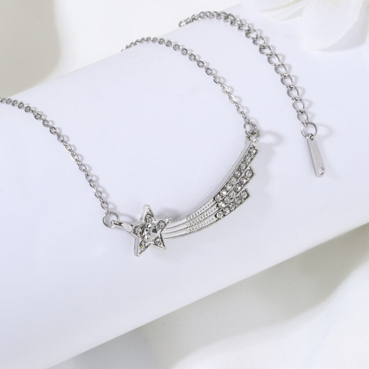 Women's adjustable star trail crystal wrap cocktail ring Nin Boutique