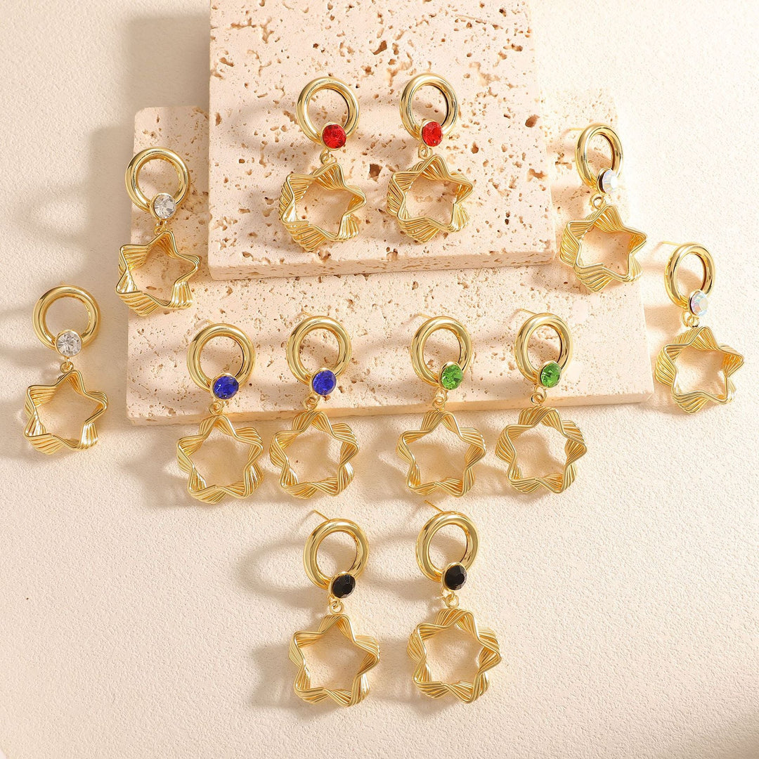 Ladies earrings with elaborate star design Nin Boutique