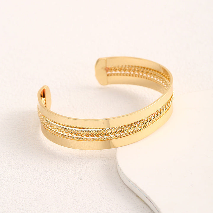 Women's Open Bangle with Elegant Structural Design Nin Boutique