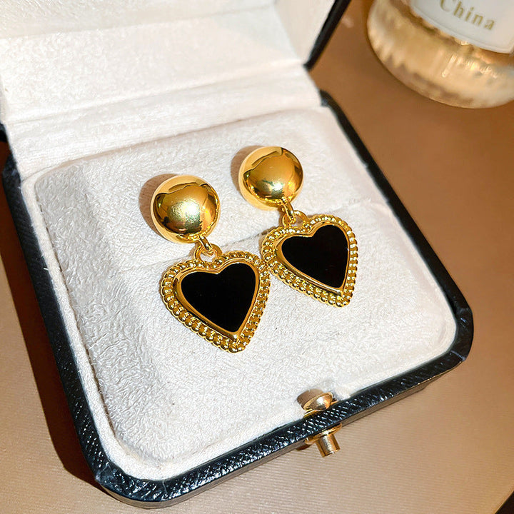 Women’s earrings with elegant heart pendant Nin Boutique