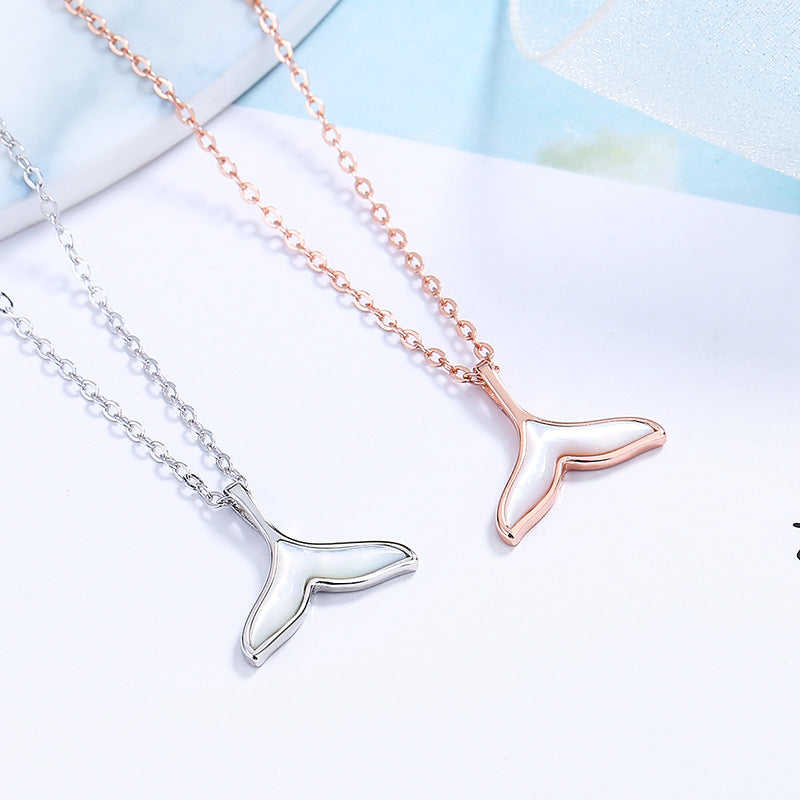 Women's necklace with stylish whale tail pendant Nin Boutique